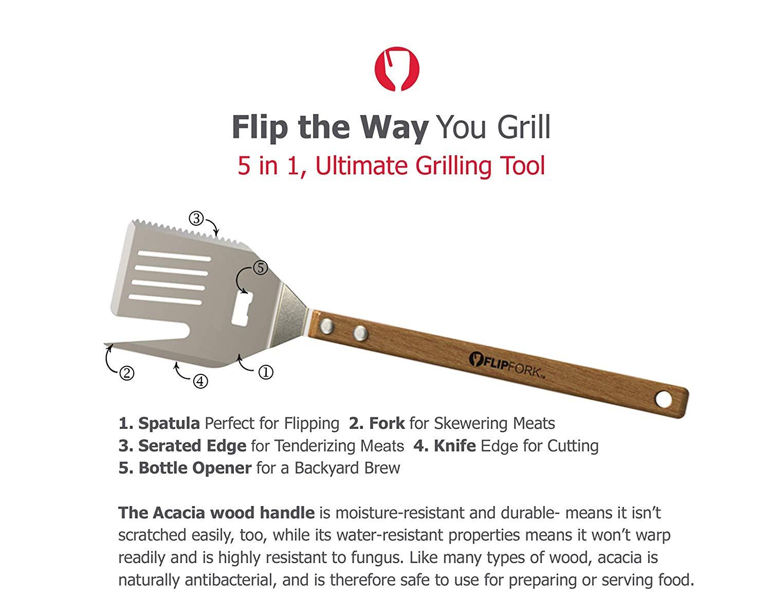 FlipFork 5-In-1 Grill Spatula Fork